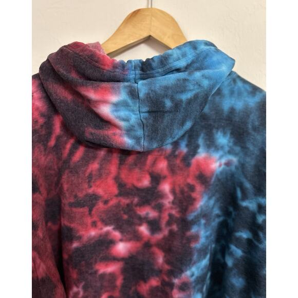 Pop Surf Hoodie Sweatshirt Graphic Print Women’s Size XL Tie Dye Cropped Fleece - Picture 4 of 6